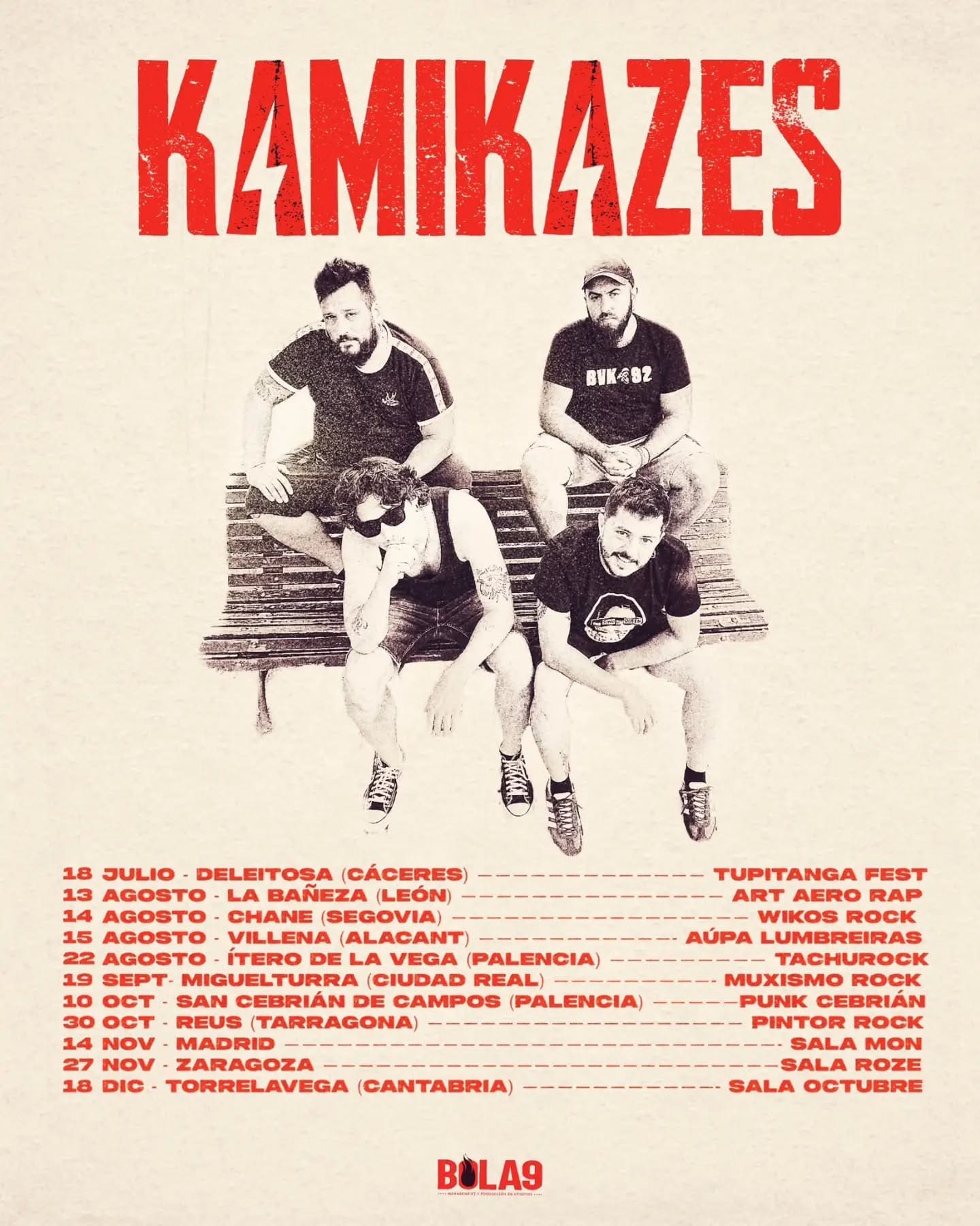 Fechas de Kamikazes Fechas de Kamikazes